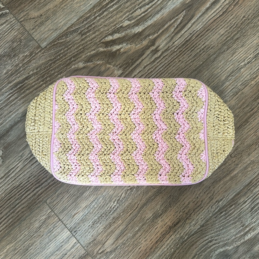 Pink Woven Stoney Clover Large Pouch